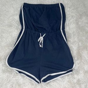 Aeropostale navy blue strapless romper